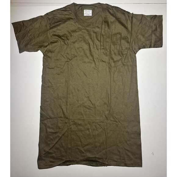 Medium VTG Military undershirt Shirt 8420-01-112-1475 union Brown Single Stitch - Picture 1 of 5